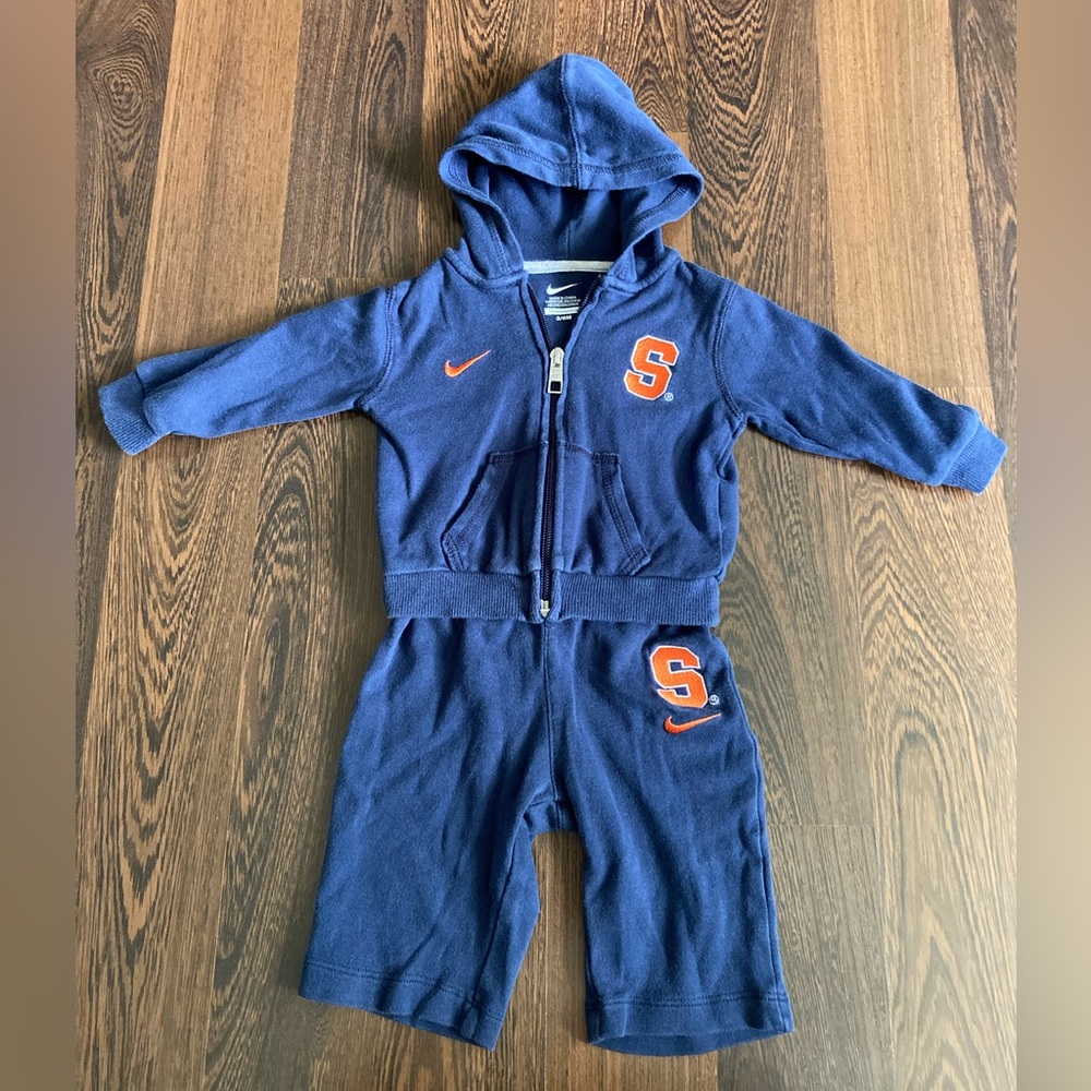 Nike Infant Syracuse Orange Zip-Up Hoodie and Pants Set 3-6M